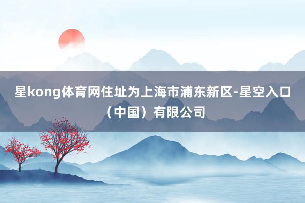 星kong体育网住址为上海市浦东新区-星空入口（中国）有限公司