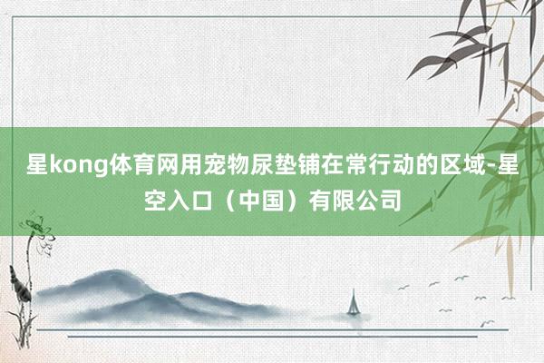 星kong体育网用宠物尿垫铺在常行动的区域-星空入口（中国）有限公司