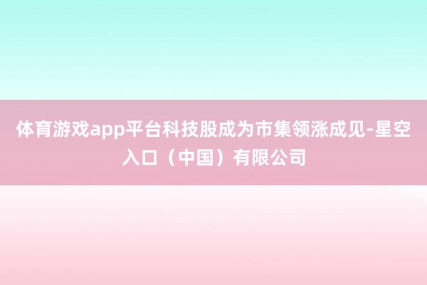 体育游戏app平台科技股成为市集领涨成见-星空入口（中国）有限公司