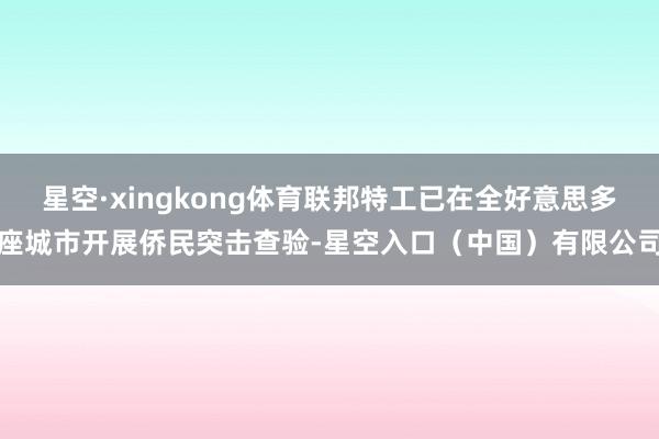 星空·xingkong体育联邦特工已在全好意思多座城市开展侨民突击查验-星空入口（中国）有限公司